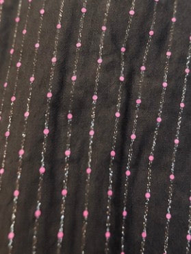 Vestido negro con lunares rosas y manga abullonada – Talla M