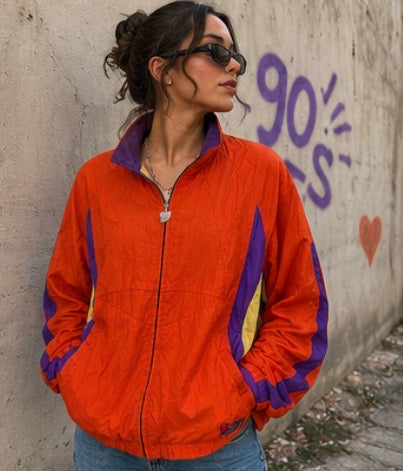 Chaqueta Vintage 90s Winterset Naranja & Morada
