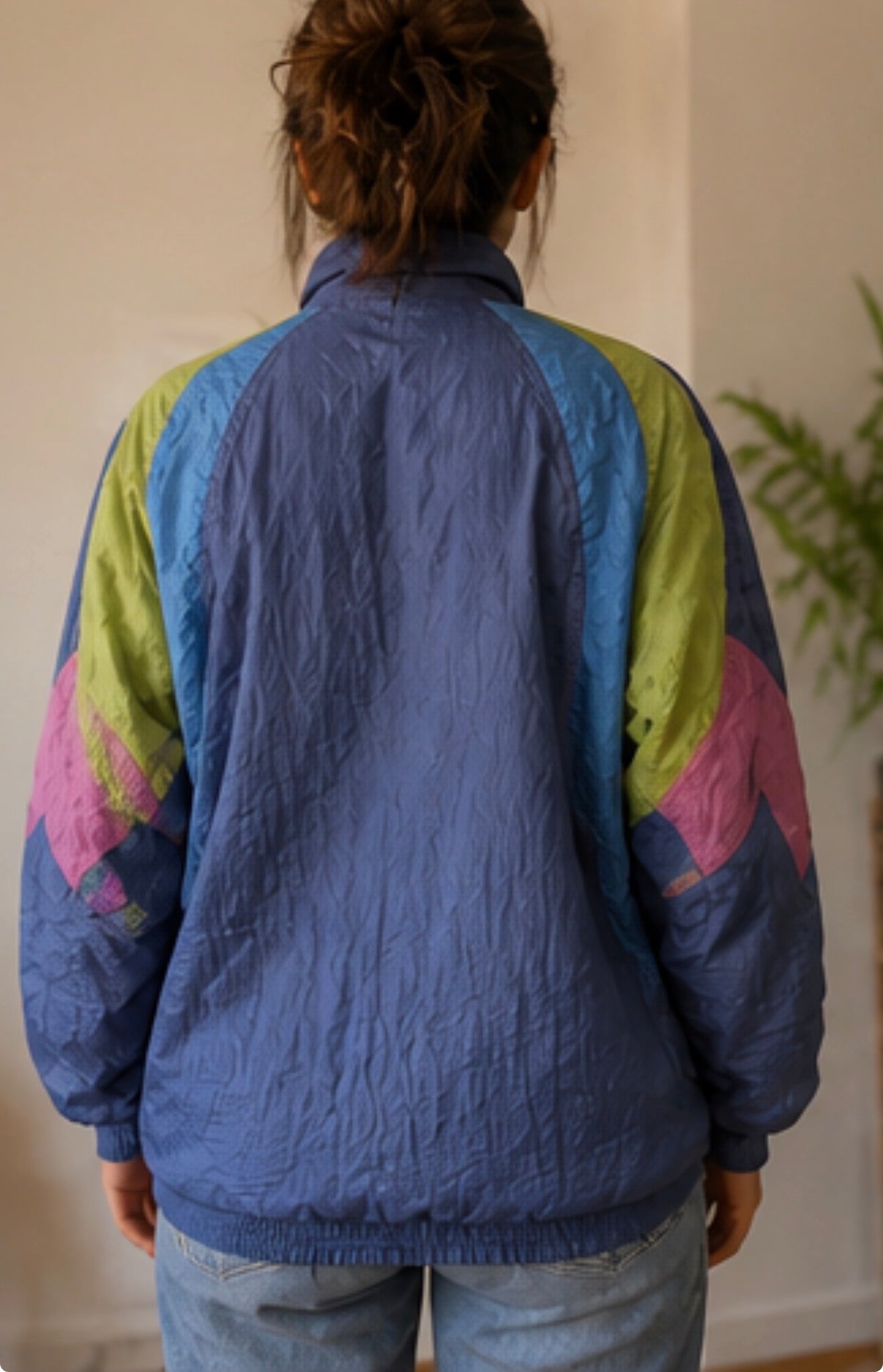 Cortavientos Vintage 90s Color Block Oversize
