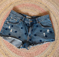 Short vaquero Pull&Bear azul con lunares | Talla 38 (M)