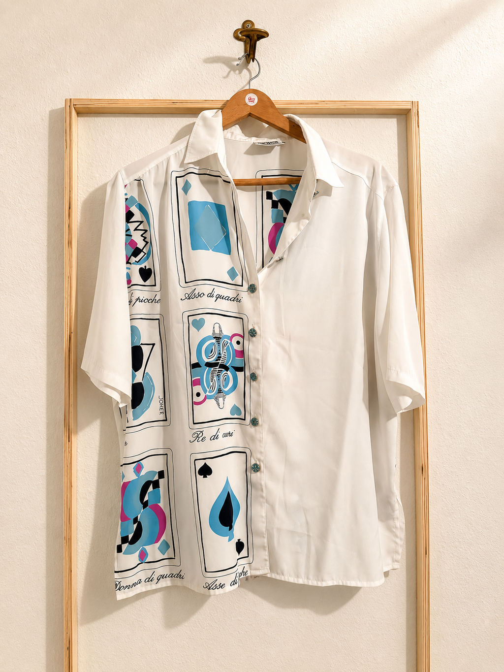 Camisa Vintage Delmod Baraja Italiana – Talla 44