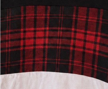 Camiseta negra tartán rojo | Estilo Streetwear | Talla M