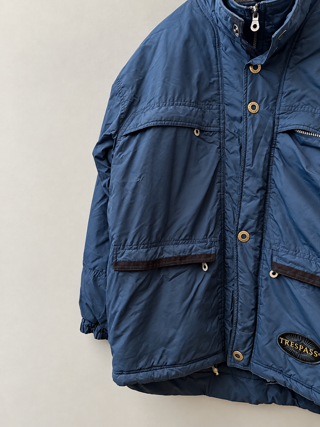🧥 Chaqueta vintage Trespass azul marino – Talla M