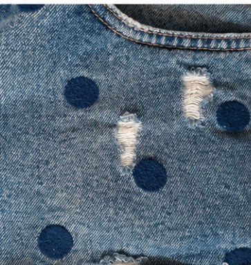 Short vaquero Pull&Bear azul con lunares | Talla 38 (M)