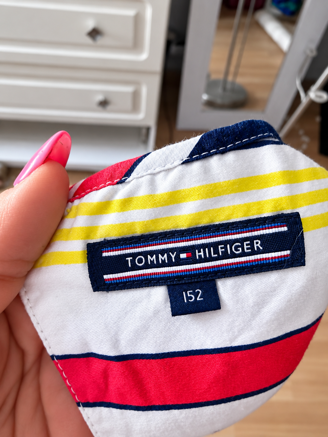 Tommy Hilfiger · Camiseta Sin Mangas Rayas · Talla 152