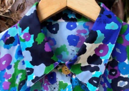 Camisa Vintage Floral Multicolor · Sin Marca
