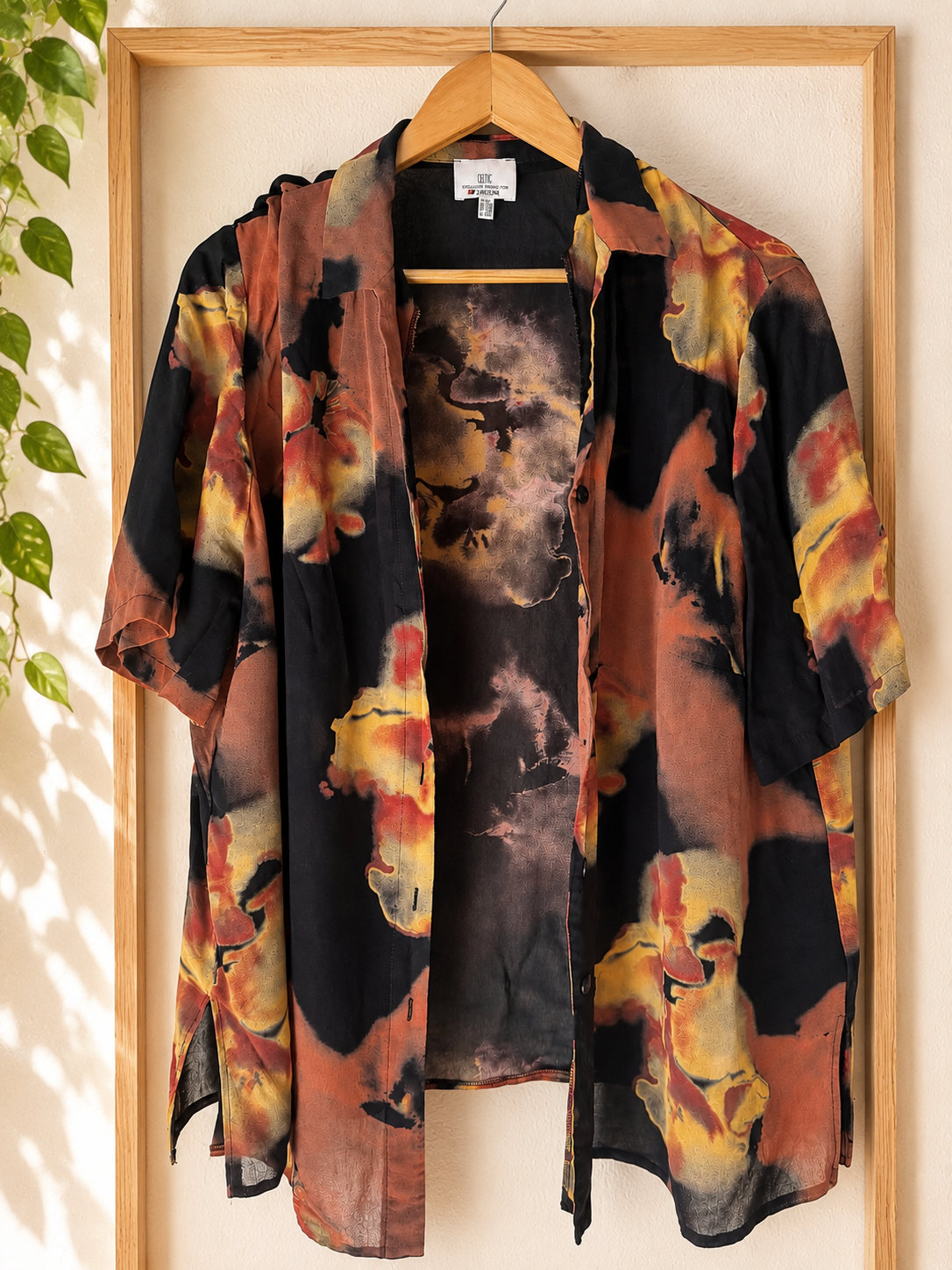 Camisa Vintage Fabiani Estampado Abstracto Oversize | Mujer | Talla L