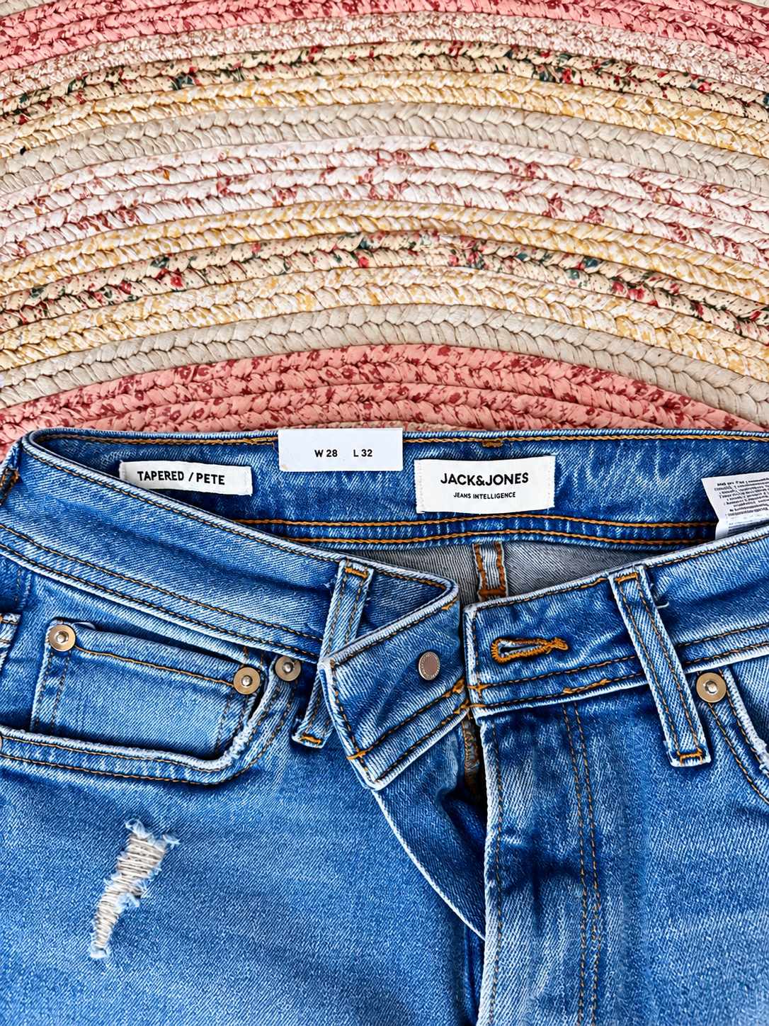 Jeans Vintage Denim Azul Tapered · Talla 28/32