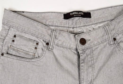 Vaquero Cambalache Gris Claro Vintage Hombre | Corte Recto