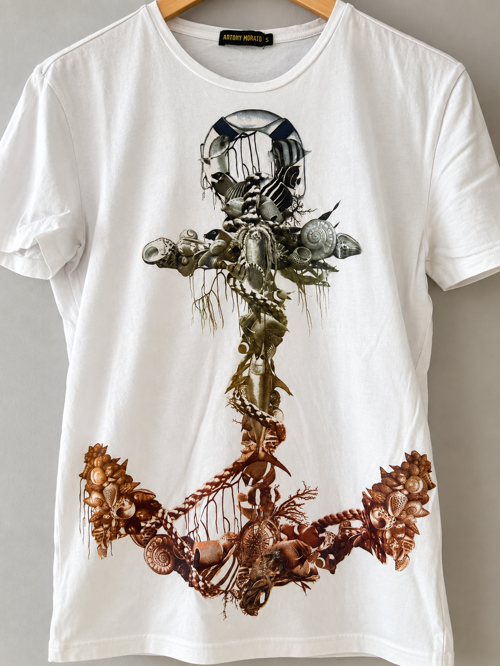Camiseta Antony Morato Blanca Estampado Náutico · Talla S