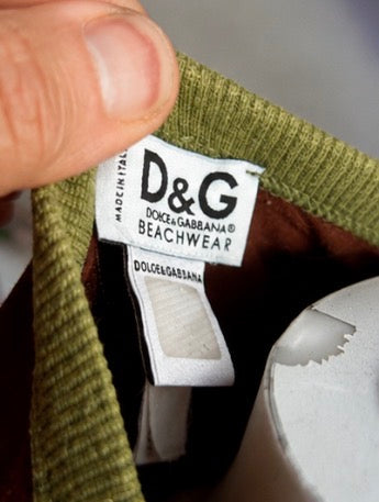 Dolce & Gabbana D&G Beachwear Camiseta de Tirantes Made in Italy | Talla M