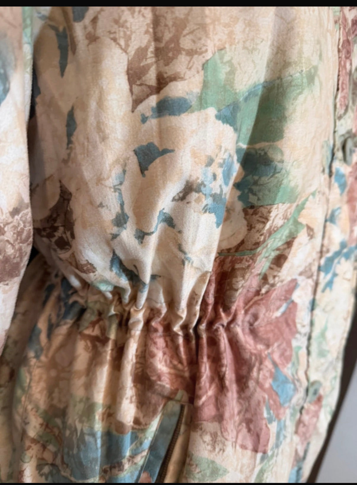 Chaqueta vintage 80s estampado floral pastel oversize