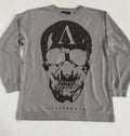 Sudadera Aftermath Gris Calavera con Strass - Talla M