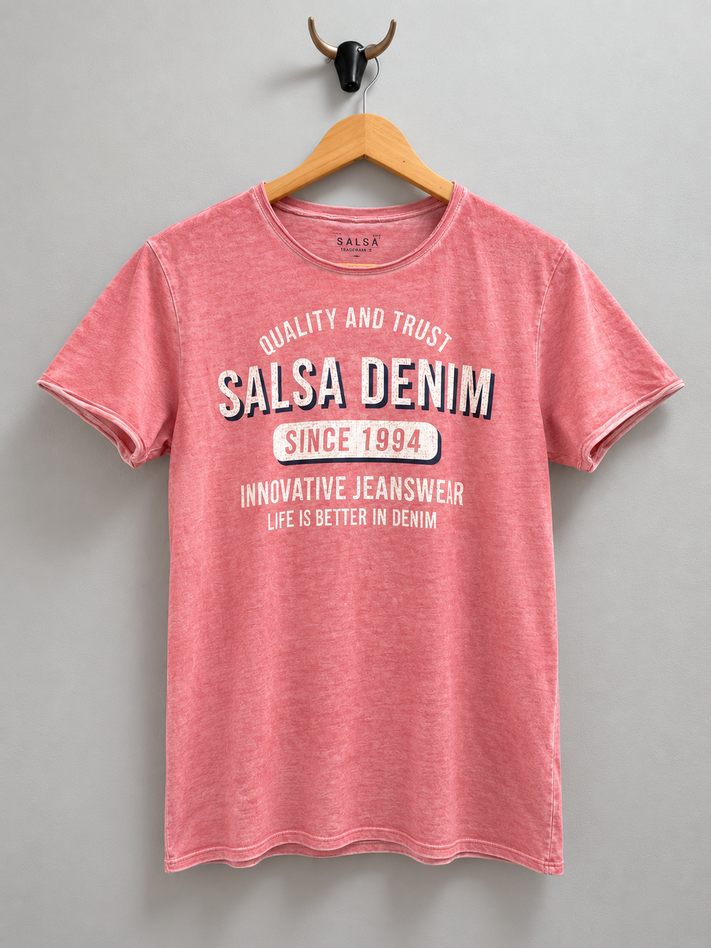 Camiseta Vintage SALSA DENIM Rosa Washed