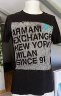 Camiseta Armani Exchange Negra Estampado Logo | Talla M
