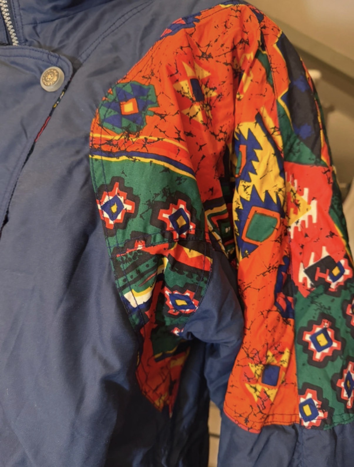Chaqueta vintage 90s multicolor CAPTCOOK estilo retro oversize