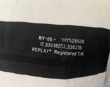 Camiseta Replay blanca con logo frontal | Talla M