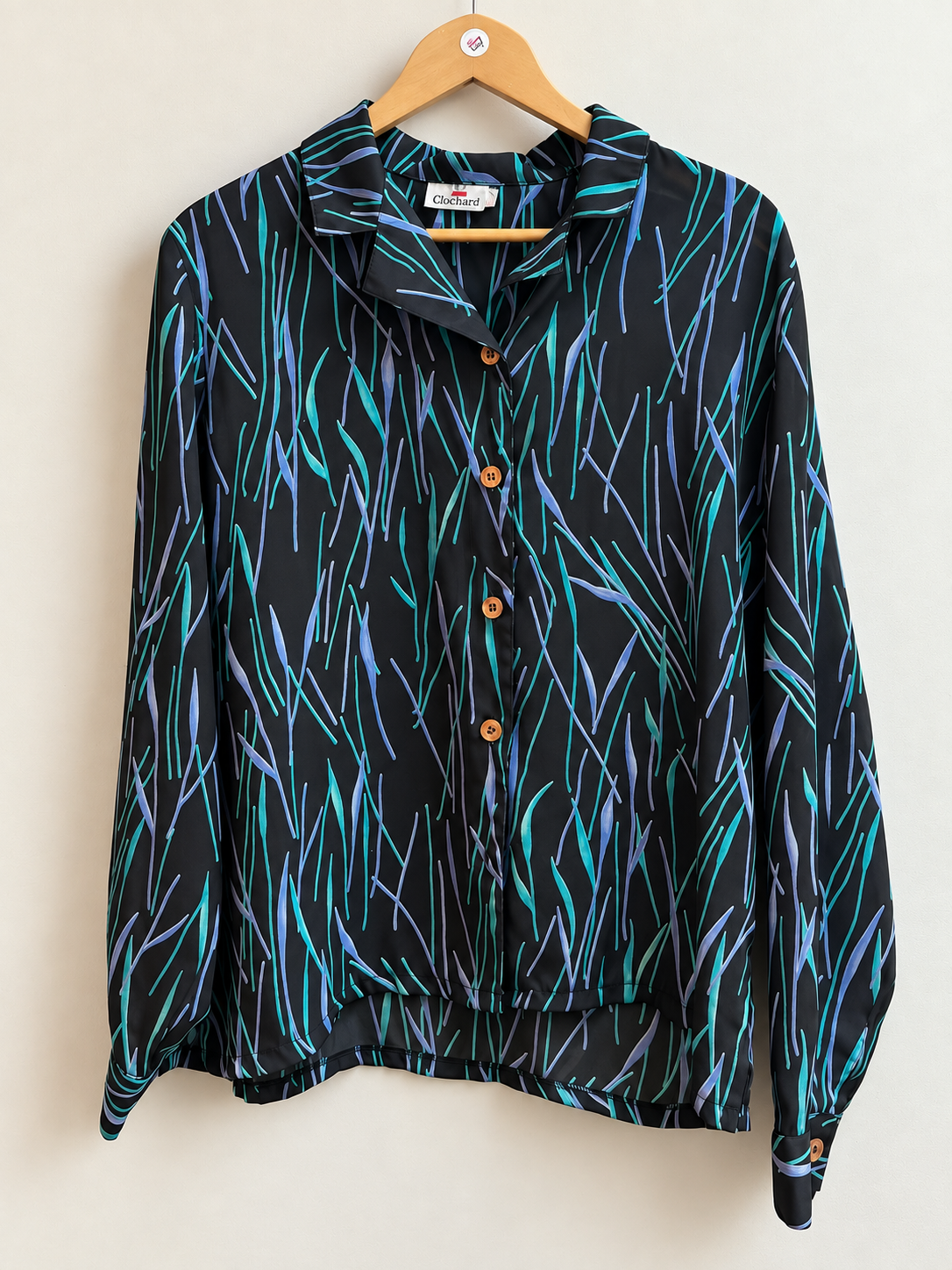 Blusa Vintage Clochard Estampado Abstracto