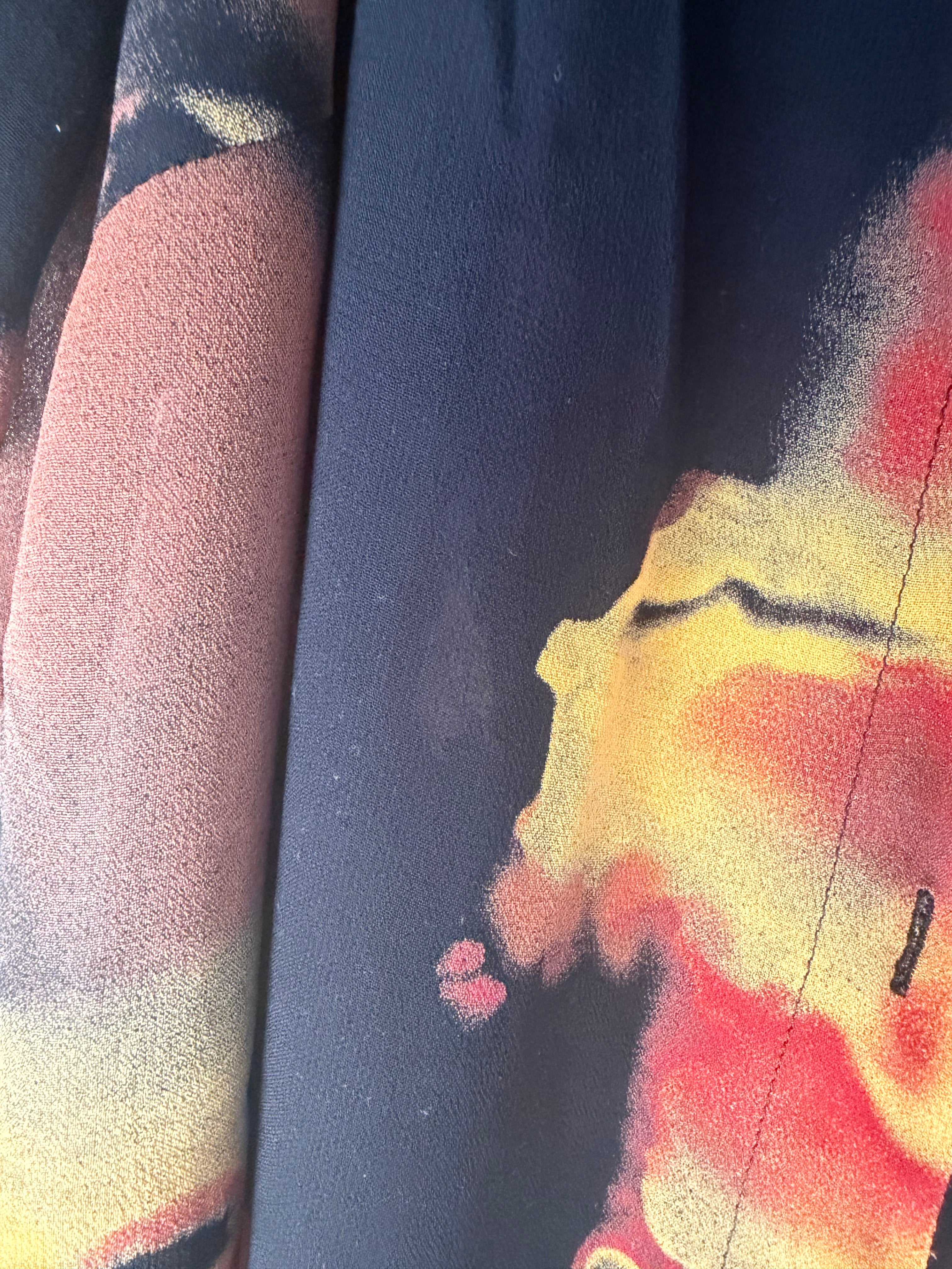 Camisa Vintage Fabiani Estampado Abstracto Oversize | Mujer | Talla L