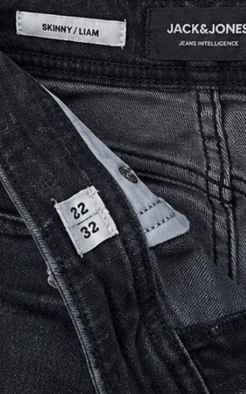 Short Vaquero Negro Jack & Jones Skinny Liam | Adonay Vintage