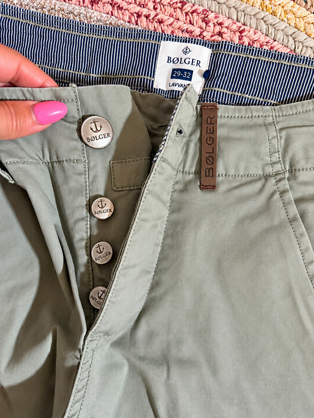 Pantalón BølGER Lavvann · Verde Grisáceo · Talla 29–32