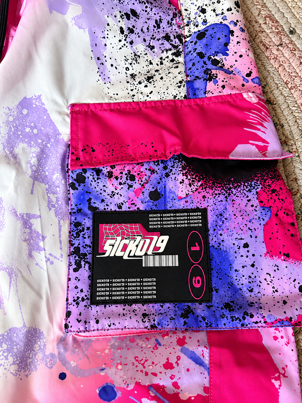 SICKO19 · Pantalón Cargo Graffiti Y2K · Pink & Purple