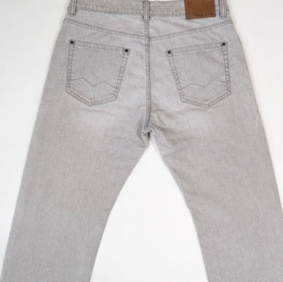 Vaquero Cambalache Gris Claro Vintage Hombre | Corte Recto