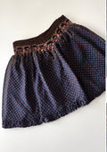 🌸 Falda Mini Boho Floral Azul Marino
