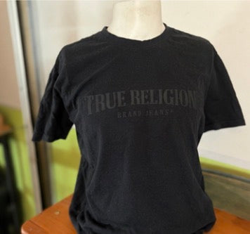 Camiseta True Religion Negra Logo Tonal | Talla M