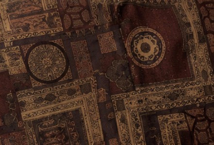 Camisa Vintage Oversize Estampado Geométrico Marrón | Adonay Vintage