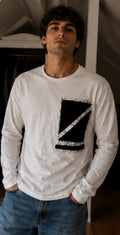 Camiseta Antony Morato Blanca Manga Larga Print Minimal