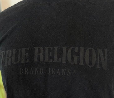 Camiseta True Religion Negra Logo Tonal | Talla M