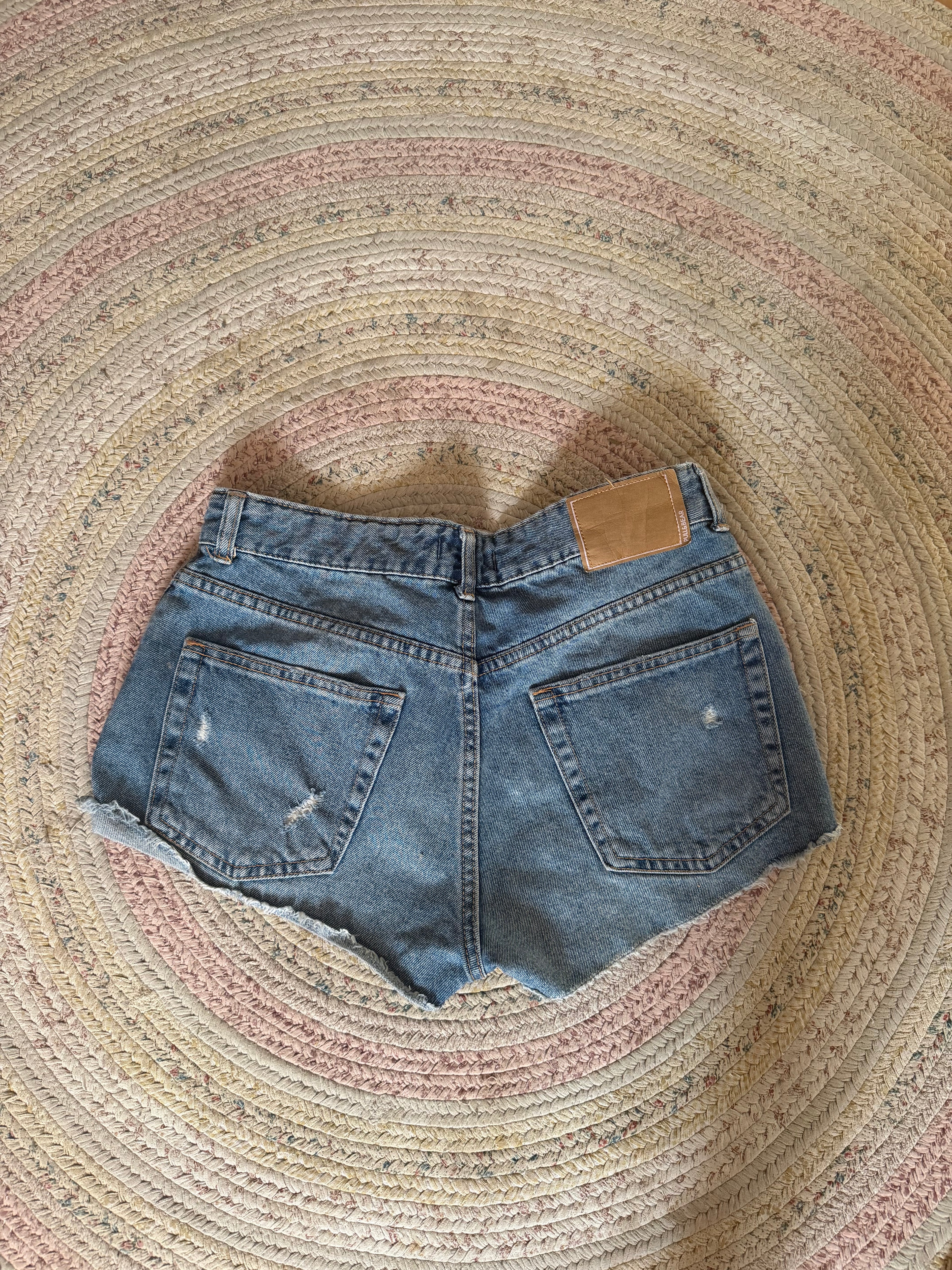 Short vaquero Pull&Bear azul con lunares | Talla 38 (M)
