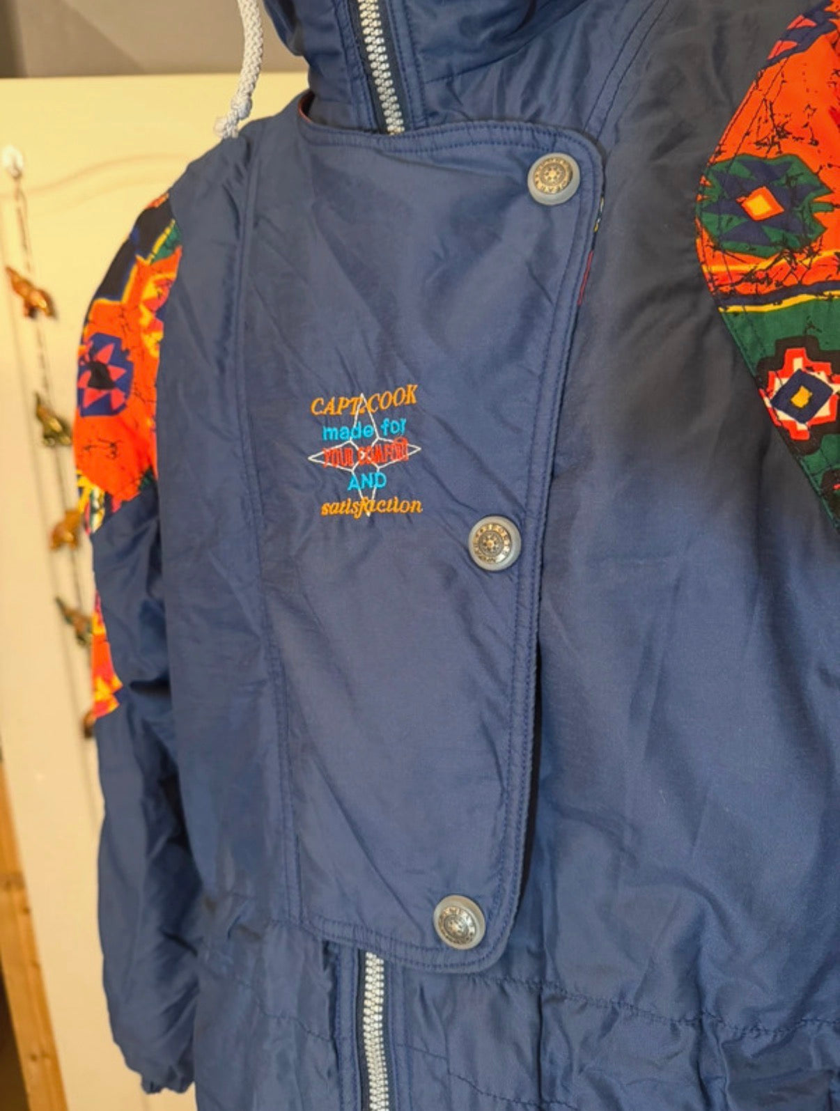 Chaqueta vintage 90s multicolor CAPTCOOK estilo retro oversize