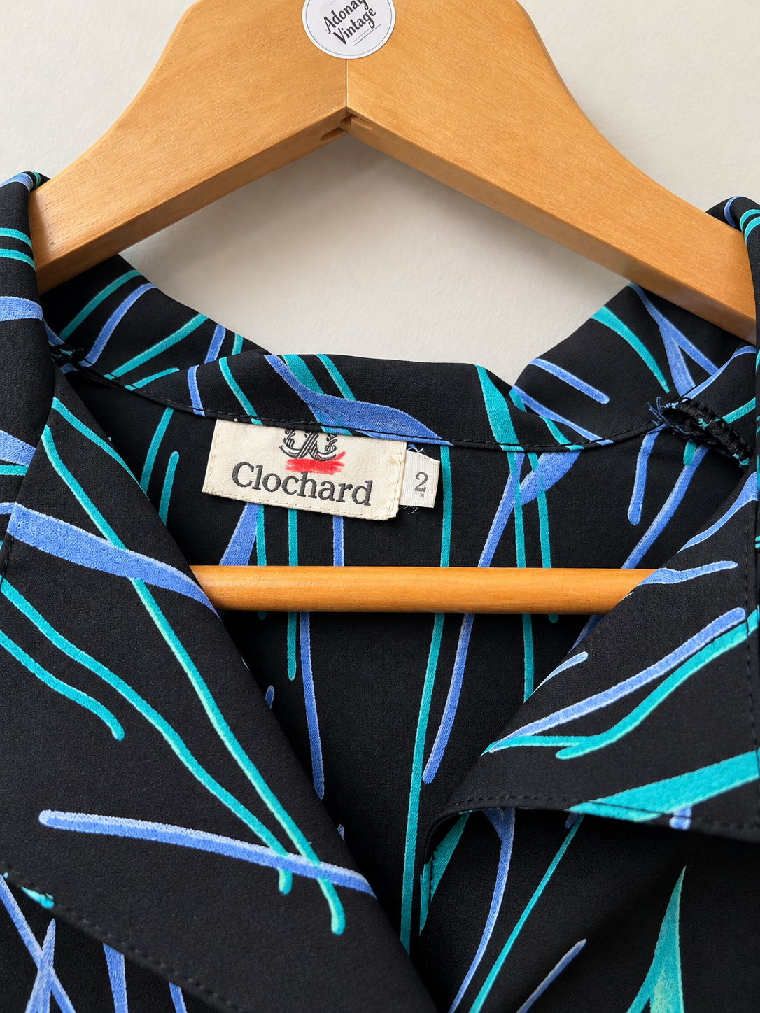 Blusa Vintage Clochard Estampado Abstracto