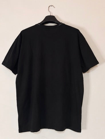 Camiseta negra tartán rojo | Estilo Streetwear | Talla M
