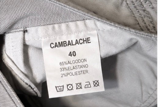 Vaquero Cambalache Gris Claro Vintage Hombre | Corte Recto