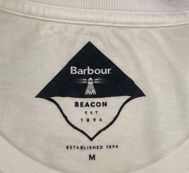 Camiseta Barbour Beacon Blanca Original | Talla M