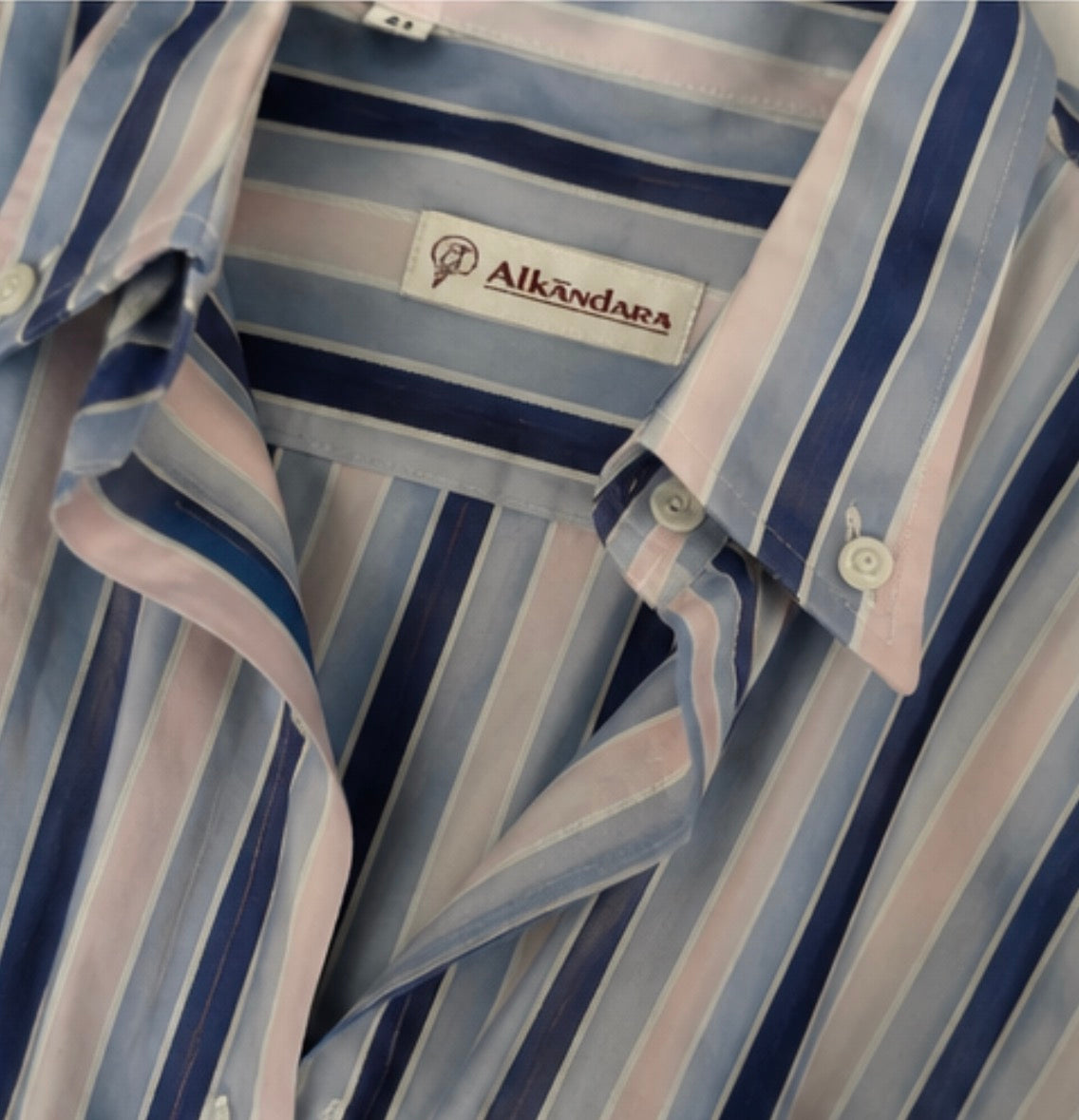 Camisa Oversize Vintage Rayas Pastel Alkándara