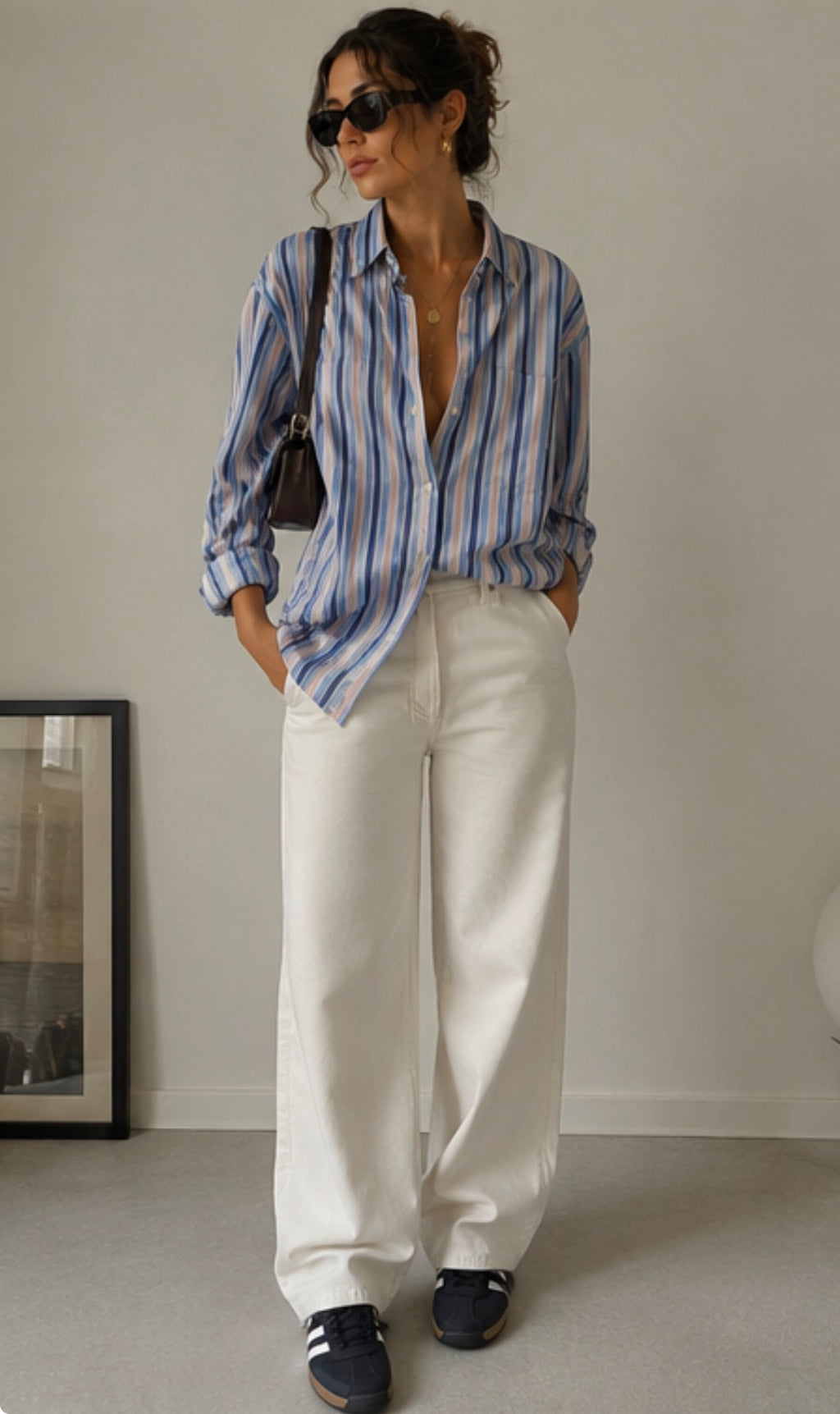 Camisa Oversize Vintage Rayas Pastel Alkándara