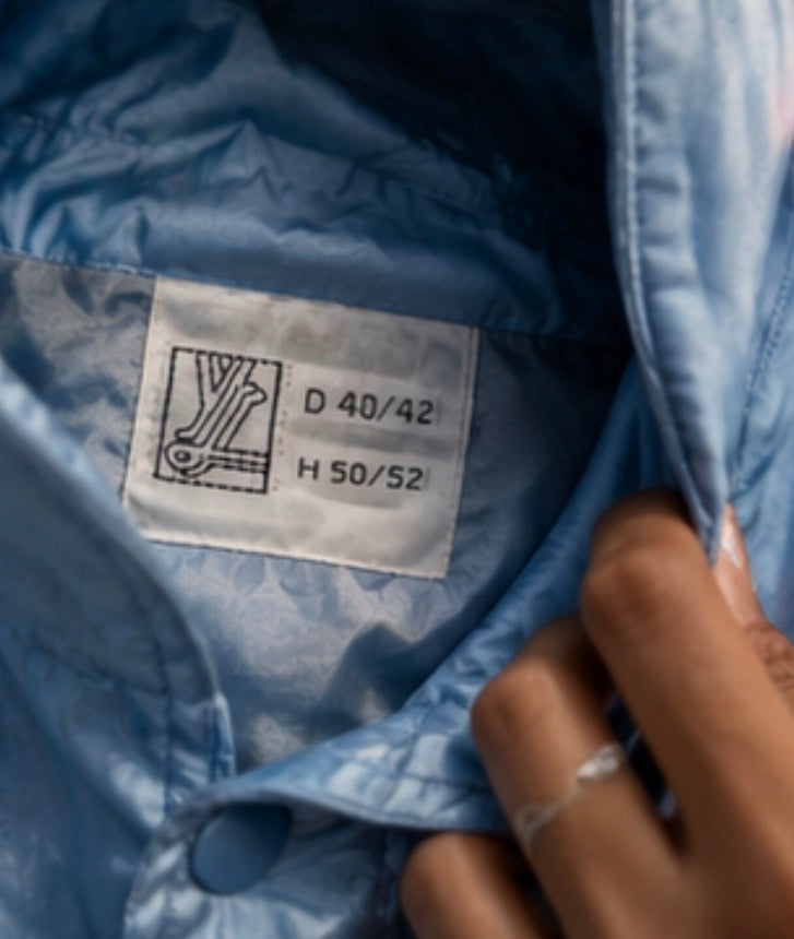 Vintage Ice Blue Nylon Jacket 90s