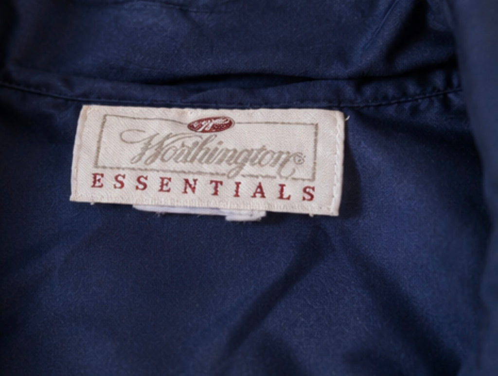 Camisa Vintage Navy Satin Essentials