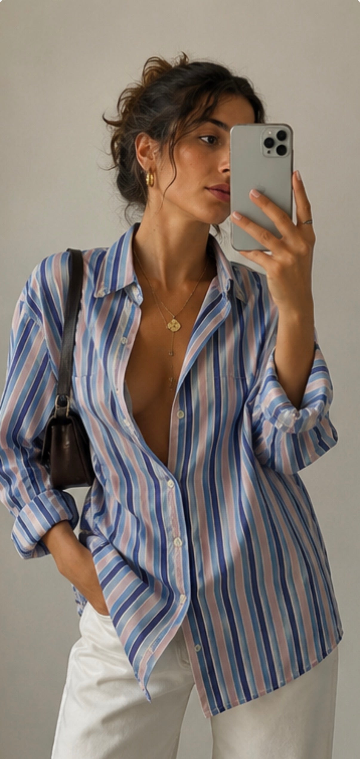 Camisa Oversize Vintage Rayas Pastel Alkándara