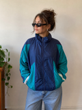 Chaqueta vintage Volleys 90s azul y verde retro windbreaker oversize
