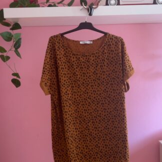 🐆 Vestido oversize estampado leopardo