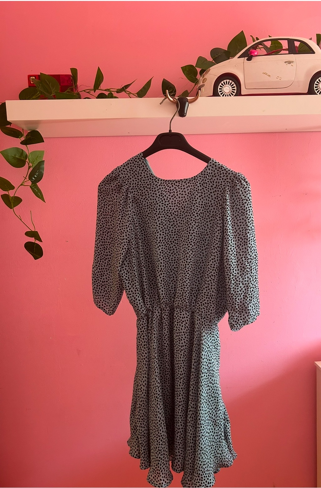 Vestido azul estampado