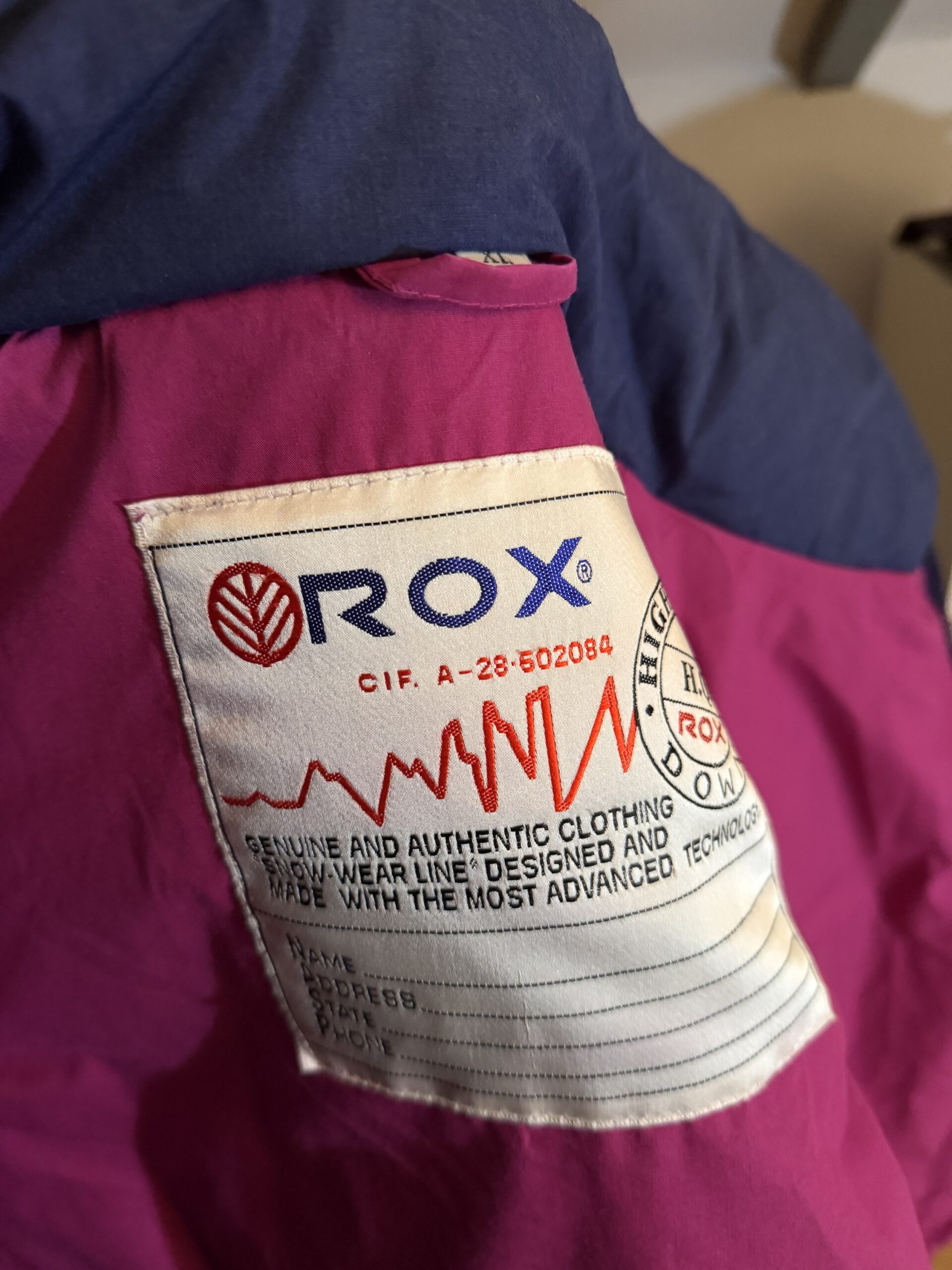 Chaqueta Vintage ROX · Snow Wear Line · 90s · Plumífero Técnico (XL) - Imagen 2