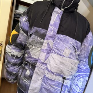 Chaqueta ski vintage JET SET 90s – Print abstracto