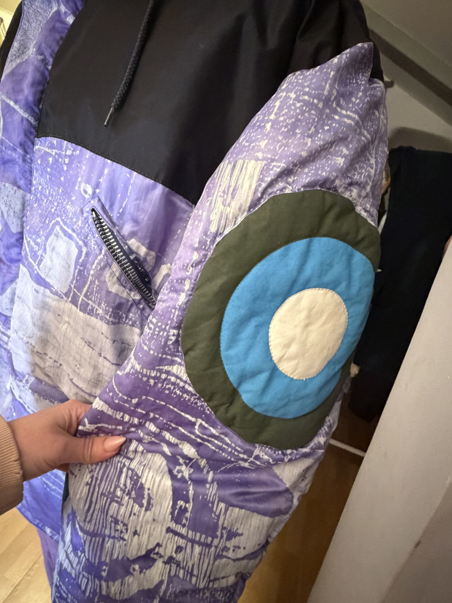 Chaqueta ski vintage JET SET 90s – Print abstracto - Imagen 4