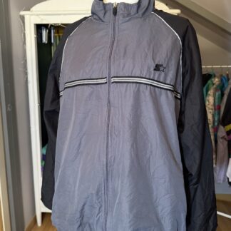 Chaqueta deportiva vintage 90s gris y negra